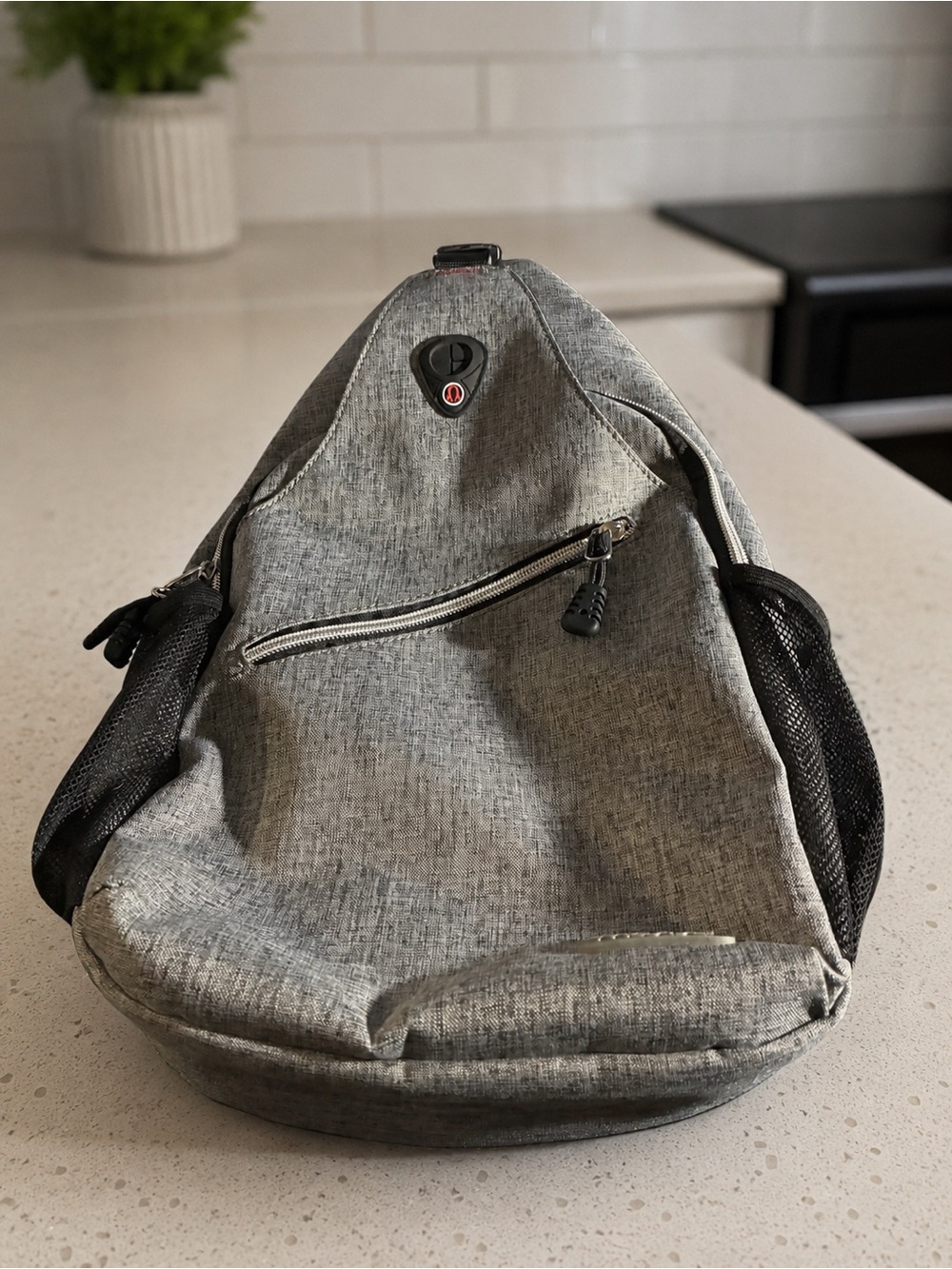 MOSISO Gray Sling Backpack Crossbody Travel Hiking Daypack Anti Theft